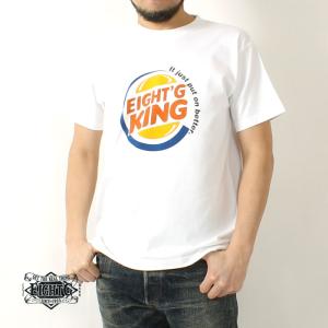 エイトジー Tシャツ プリント 2024春夏 新作 ロゴ 半袖 メンズ アメカジ 大人 おしゃれ EIGHT-G EIGHT-G KING 8ST-TS36｜eightg