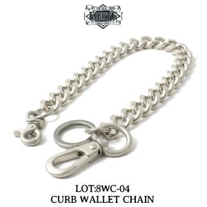 エイトジー ウォレットチェーン ショート シンプル メンズ 真鍮 喜平チェーン アクセサリー EIGHT-G 8WC-04 CURB WALLET CHAIN｜eightg