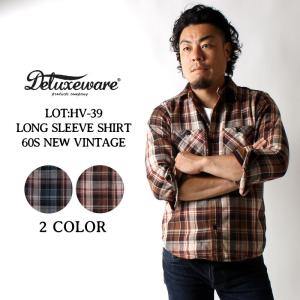 2020年秋冬 HV-39 DELUXEWARE デラックスウェア 60s NEW VINTAGE ワークシャツ ネルシャツ｜eightg