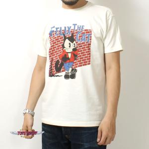 トイズマッコイ Tシャツ 2023春夏 新作 フィリックス TMC2301 TOYS McCOY FELIX THE CAT TEE RED JACKET & RALLY CAT 半袖 アメカジ 大人 メンズ｜eightg