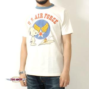 トイズマッコイ Tシャツ 2024春夏 新作 スヌーピー TMC2424 TOYS McCOY SNOOPY TEE U.S.AIR FORCE WING & STAR ピーナッツ 半袖 アメカジ 大人 メンズ｜eightg