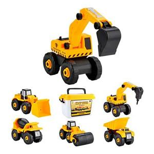 おもちゃ 車 6台セット 建設車両 セット DIY 知育玩具