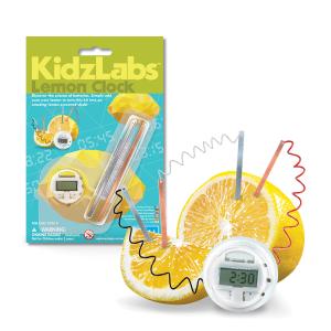 おもちゃ 実験 工作 キット 知育玩具 キッズラボ レモンで動く時計 4M 子供 小学生 中学生 自由研究 科学 おうち時間