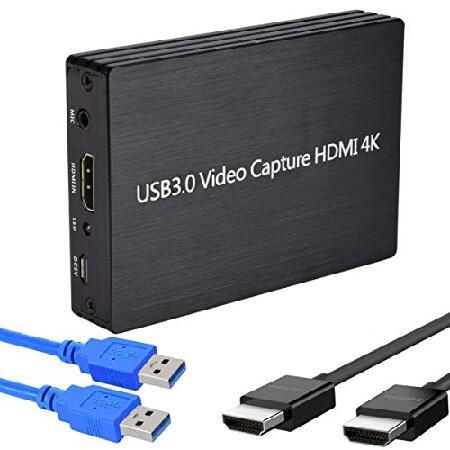 YOTOCAP 4K 60fps HDMI - USB3.0 ゲームビデオキャプチャカード マイク入...