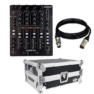 Allen ＆ Heath XONE:43 - 4+1 Channel Analog DJ Mixer ＆ Prox XS-M12LT Large Format 12″ DJ Mixer Case with Laptop Shelf and Cable