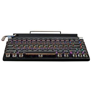 unband 83 Keys Gaming LED Wireless Keyboard with Emitting Character Rainbow Backlit Mechanical Feeling Waterproof Punk Keyboard (Color : K)｜eightimportstore