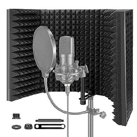 Microphone Isolation Shield Foldable Mic Shield wi...