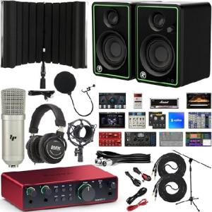 Focusrite Scarlett 2i2 4th Gen USB Audio Interface Bundle and CR3-X Creative Reference Multimedia Monitors with Exclusive Creative Music Production So