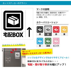宅配ボックス 案内 ステッカー シール カッテ...の詳細画像1