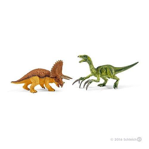 シュライヒ Schleich トリケラトプスとテリジノサウルス 小 DINOSAURS 42217 ...
