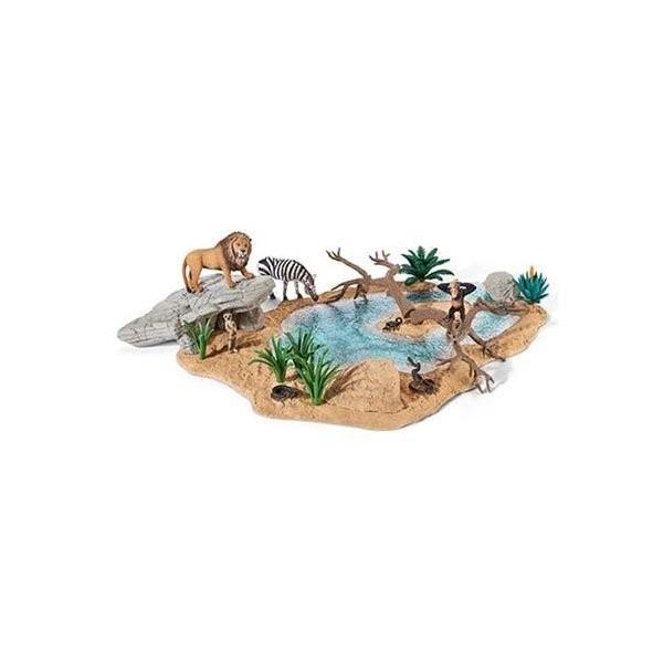シュライヒ Schleich 42258 動物達の水飲み場セット WILD LIFE 新品 送料無料