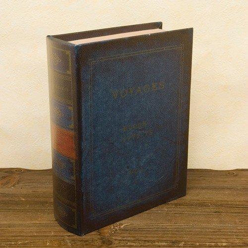 秋月貿易 アンティーク調 ブック型小物入れ Lサイズ Voyages 新品 送料無料 翌日出荷