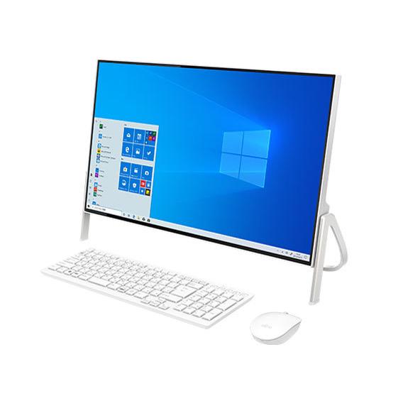 富士通 FMVF52D3W 23.8型ワイド Celeron メモリ4GB SSD512GB Win...