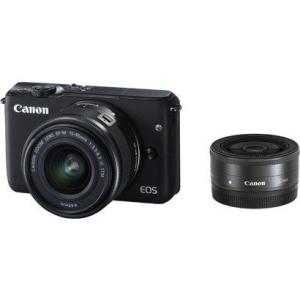 キヤノン CANON EOS M10 ダブルレンズキット ブラック ボディ ブラック＋交換レンズ 新...