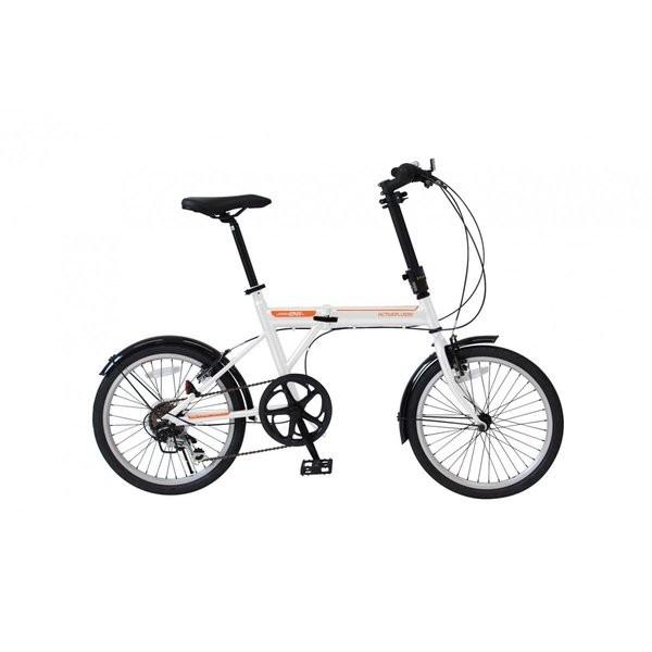 ミムゴ ACTIVE911 FDB206SF ノーパンク20インチ 折畳自転車 6段ギア ホワイト ...