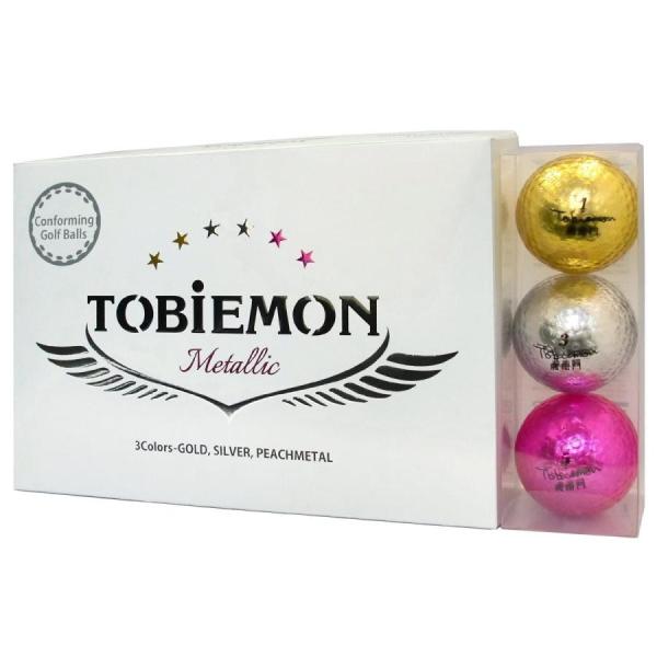 2ダース 24球 飛衛門 TOBIEMON ゴルフボール キラキラメタルボール T-3MIX 公認球...