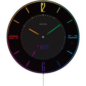 リズム時計 8RZ197SR02 デジタル電波掛時計 イロリア 新品 送料無料