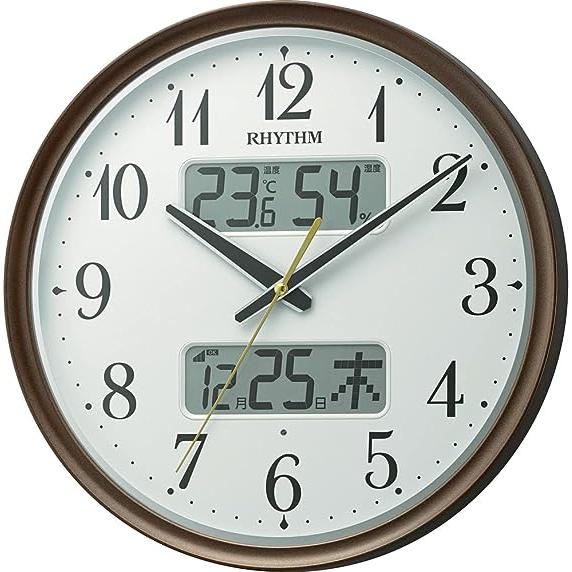 リズム時計 8FYA04SR06 電波掛け時計 フィットウェーブリブ A04 新品 送料無料