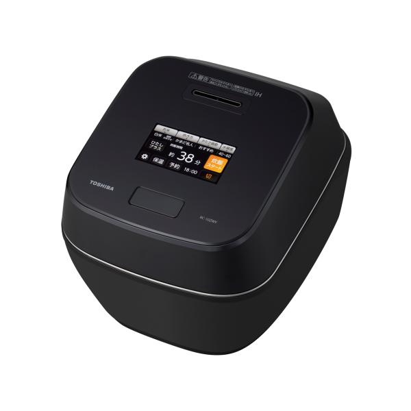 東芝 RC-10ZWV(K) 真空圧力IH炊飯器 炎匠炊き 備長炭かまど丸釜 5.5合炊き グランブ...