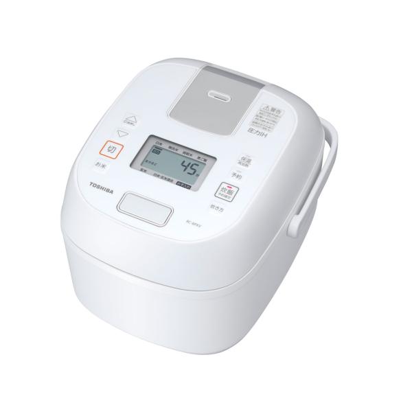 東芝 RC-6PXV-W 圧力IH炊飯器 炎匠炊き 内面備長炭ダイヤモンドコート釜 3.5合炊き ホ...