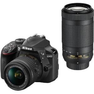 ニコン NIKON D3400 ダブルズームキット ブラック ボディ+交換レンズ2本セット 新品 送...