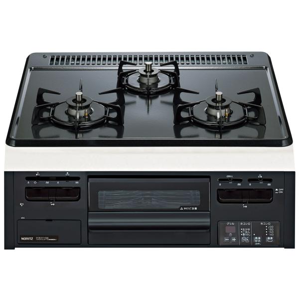 ノーリツ N3GV2RWTQ1 LP メタルトップ ガスコンロ 無水片面焼 60cmタイプ LPガス...