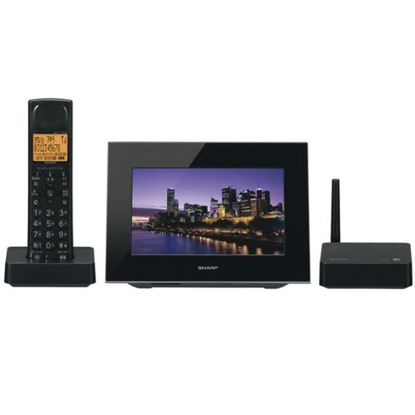 シャープ SHARP JD-7C2CLB 電話機 液晶パネル付き本体 子機1台 ブラック系 インテリ...