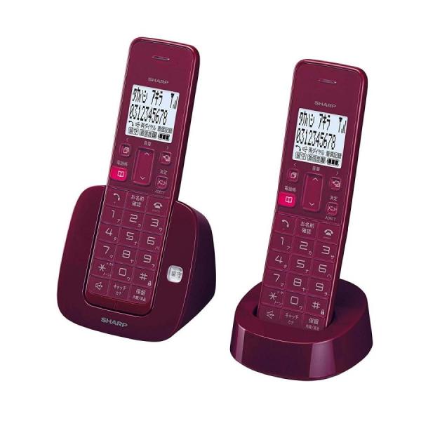 シャープ SHARP JD-S07CW-R デジタルコードレス電話機 子機2台 ワインレッド 新品 ...