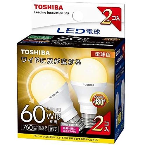 東芝 LDA7L-G-E17/S60W2P LED電球 ミニクリプトン形 断熱材施工器具対応 広配光...