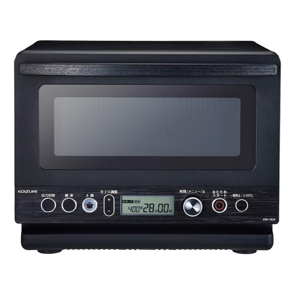 コイズミ KRD-182D/K 土鍋付き電子レンジ フラットタイプ 縦開き 18L ヘルツフリー ブ...