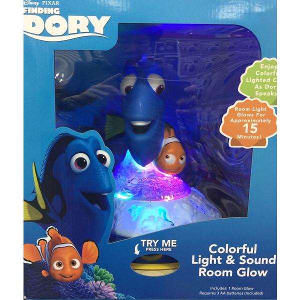 Disney ディズニー ファインディングドリー カラフルライト＆サウンド ルームグロー ルームライ...