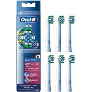 ブラウン EB25RX-6-EL 替えブラシ 歯間用ワイパー付きブラシ 交換カラーシグナル付き 6本...