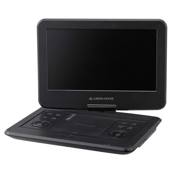 グリーンハウス GREEN HOUSE GH-PDV13VT-BK フルセグTV内蔵 ポータブルDV...