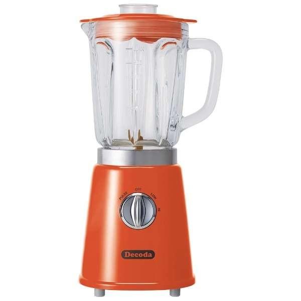 デコーダ Decoda DEC002-OR コンパクトガラスブレンダー 600ml オレンジ 新品 ...
