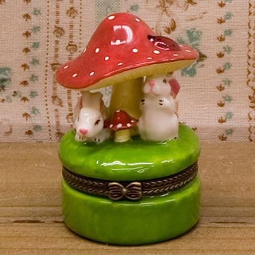 秋月貿易 ポタリー ミニケース うさこときのこ 新品 送料無料 翌日出荷