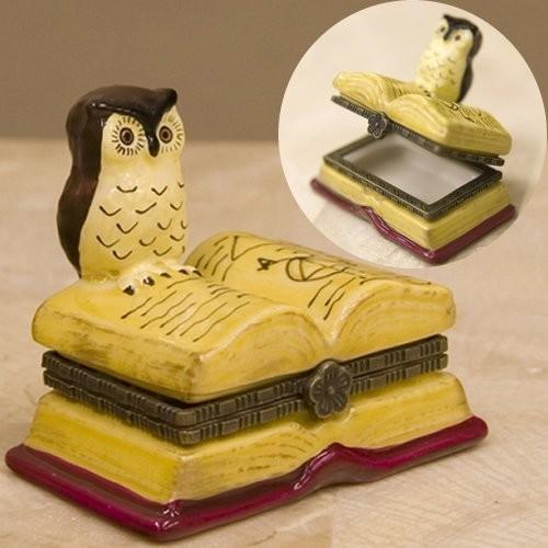 秋月貿易 ポタリー ミニケース ふくろう博士 新品 送料無料 翌日出荷