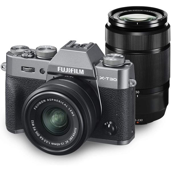 富士フイルム FUJIFILM X-T30 ダブルズームレンズキット チャコールシルバー 新品 送料...