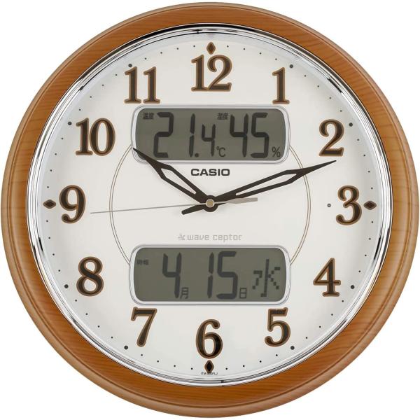 カシオ ITM-900FLJ-5JF 夜見えライト機能搭載電波クロック 温度・湿度計付き 新品 送料...
