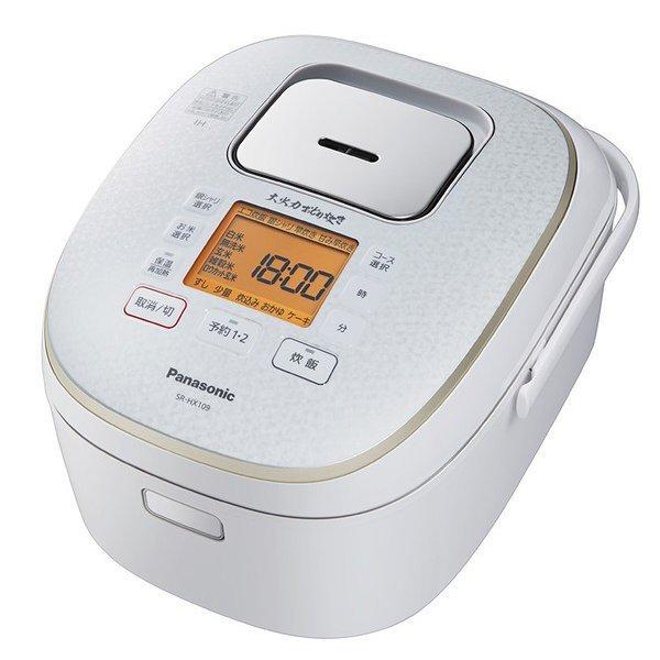 パナソニック SR-HX109-W IH炊飯器 大火力おどり炊き ダイヤモンド銅釜 5.5合炊き ス...
