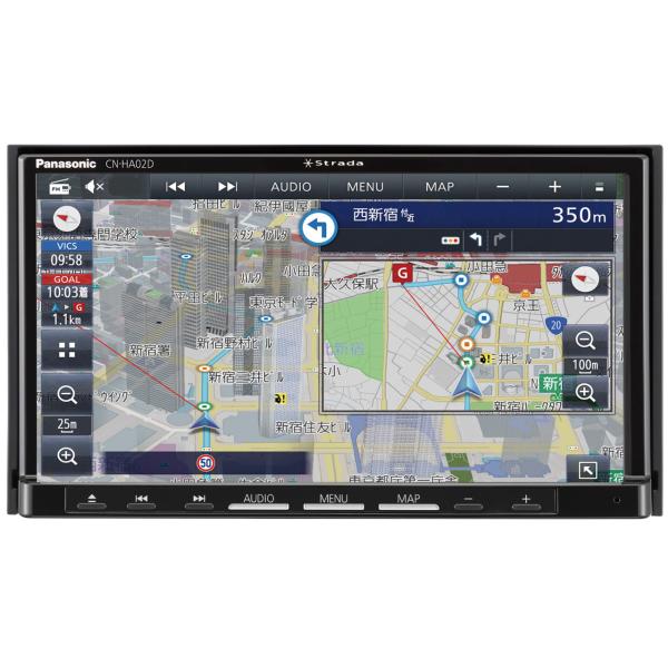 パナソニック CN-HA02D ストラーダ  7V型ワイド フルセグチューナー AV一体型カーナビゲ...