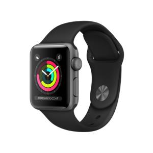 アップル Apple MTF02J/A Apple Watch Series 3 GPSモデル 38mm スペースグレイアルミニウムケース ブラックスポーツバンド 新品 送料無料｜eightloop