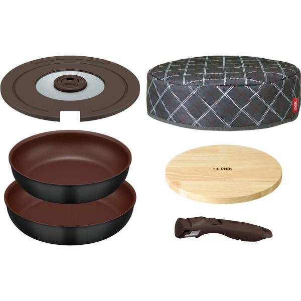 サーモス KFA-SET6-BK 取っ手のとれるフライパン KFAシリーズ 6点セット ブラック 新...