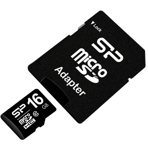 シリコンパワー Silicon Power microSDHCカード 16GB class10 アダ...