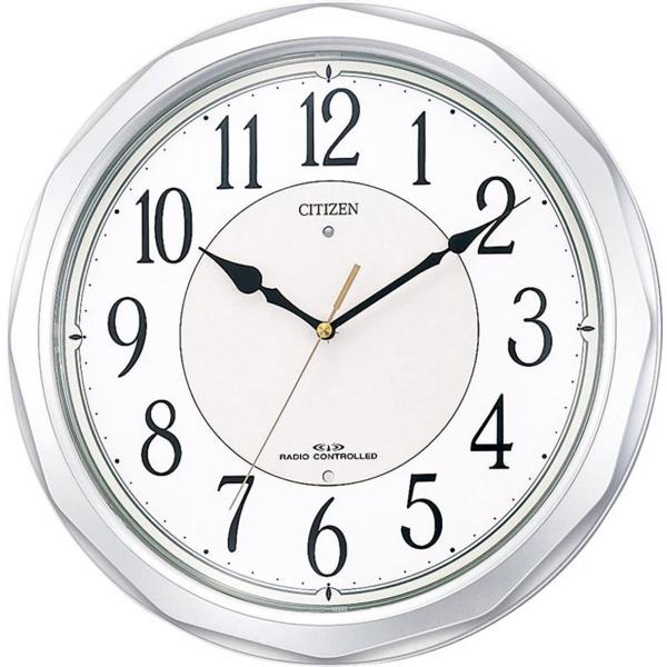 CITIZEN 4MY642-019 電波掛時計 ネムリーナサニー シルバー 新品 送料無料