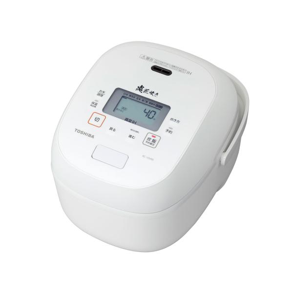東芝 RC-10VRR W 真空IH炊飯器 炎匠炊き 鍛造かまど銅釜 5.5合炊き ホワイト 新品 ...