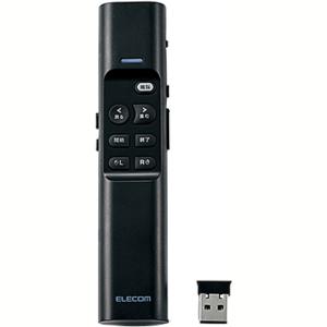 エレコム ELP-RL08PMBK 赤色レーザーポインター プレゼンター機能有り 高機能 ブラック ...