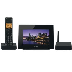 シャープ SHARP JD-7C2CLB 電話機 液晶パネル付き本体 子機1台 ブラック系 インテリ...