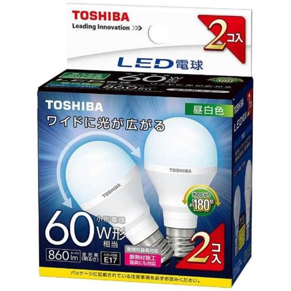 東芝 LDA7N-G-E17/S60W2P LED電球 ミニクリプトン形 断熱材施工器具対応 広配光...