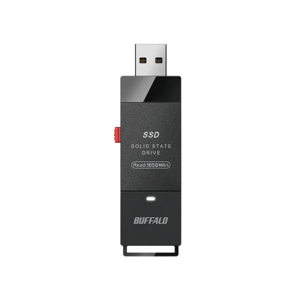 バッファロー SSD-SCH500U3-BA 外付けSSD USB3.2 Gen2対応 500GB ...