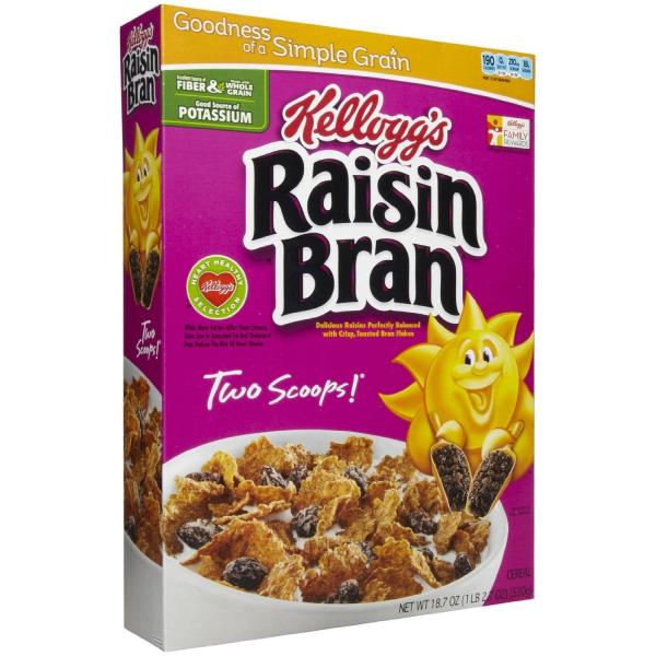 ケロッグ レーズンブラン シリアル 18.7 オンス (2 パック) Kellogg's Raisi...